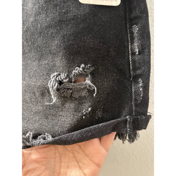 NWT Free People Women's Washed Black Lasso Distressed Cut-Out Shorts Size 31 - Picture 9 of 9